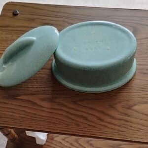 Oval Covered Casserole in Seafoam Green Speckle